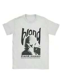 BREATHABLE COOL SUMMER Blond Franks Rapper Ocean T Shirts Cottonsss Casual T-Shirt O Neck Hip Hop Music Tee Shirt Short SLEEs Ve Merchandise Gift Idea - 白色 - 查看 1