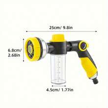 3-In-1 Multi-Purpose Shower Head, Available In Green, Black And Yellow, Easily Handles Car Washing And Pet Bathing. Adjustable Water Pressure Design With Gentle And Strong Modes To Meet Various Cleaning Needs, Enjoy The Cleaning Fun. - Yellow - View 5