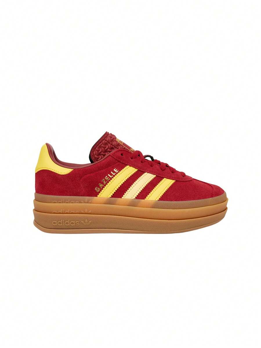Adidas Gazelle Bold Kids Sneakers Team Victory Red / Yellow / Gold Metallic JR5953 - Team Victory Red / Yellow / Gold Metallic - View 1