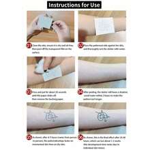 AMIFANS 临时纹身贴纸，骷髅与玫瑰图案，半永久纹身，可持续1-2周，持久纹身，果汁纹身，逼真纹身，浪漫纹身，仿真纹身，防水，外观逼真，小众设计纹身，水果纹身，植物纹身 - 黑色 - 查看 7