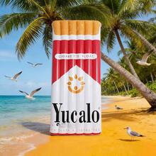 Caixa de Cigarro Inflável Engraçada e Criativa, Acessório Fotográfico de Verão Chamativo, Boia Inflável de Caixa de Cigarro Supersized, Durável para Deitar na Praia, Essencial para Festas, Boia Inflável para Piscina, Essenciais de Praia, Boia de Piscina - Cigarro flutuante - Visão 4