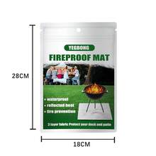 Estera rectangular de plata resistente al fuego, almohadilla protectora para barbacoa de jardín o patio al aire libre - Alfombra ignífuga para barbacoa en terrazas y céspedes exteriores - Ver 8