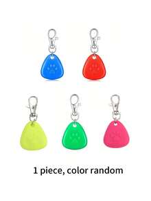1pc Silicone Pet Luminous Pendant, Outdoor Walking Warning Light, Anti-Lost Glowing Collar Accessory - One Size - View 13