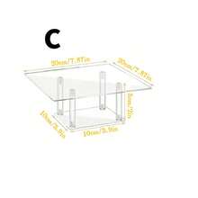 Giá đỡ bánh bằng acrylic, bộ ấm trà tráng miệng cao cấp, kệ trưng bày trong suốt, khay đựng đồ trang điểm. - Trong sáng - Xem 9