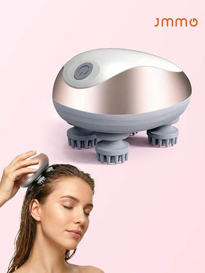 JMMO Scalp Massager, Electric Octopus Head Massager, 3 Modes, Scalp And Rubbing, Deep Relaxation, Portable Cordless Head Scratcher Massager For Home, Office, Travel, Ideal Gift For Festivals
