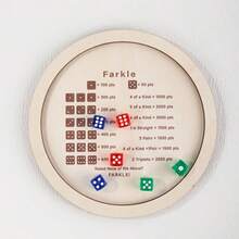 1pc Wooden Dice Game Tray With 6 Dice - Creative Tabletop Game, Ideal For Teens, Family Gatherings And Travel - Multicolor - View 4