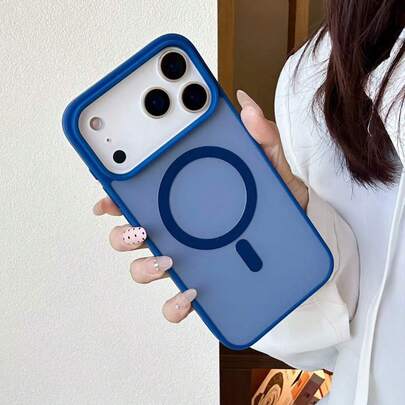 1个全新简约纯色磁吸手机壳，兼容 17 Pro Max/16 Pro Max/15 Pro Max/14 Pro Max/13 Pro Max/12 Pro Max/11 Pro Max/Plus，时尚手机保护套，男女通用，耐用百搭