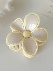 1个甜美可爱女孩风花朵发夹，精致发夹，抓力强劲，适合各种发型，女孩发爪，装饰发饰，发夹，发卡，发抓，发爪夹，秋冬度假装扮，女士夏季 - 彩色 - 查看 25