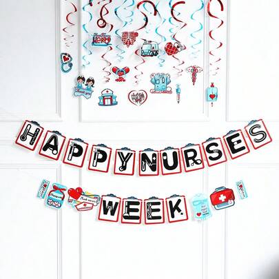 Nurse Appreciation Hanging Swirl Decoration Set, Nurse Week, Nurse's Day, Doctor & Medical Theme Party, Nurse Thank You, RN Graduation Party Decorations