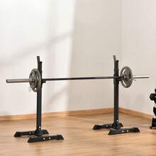 HOMCOM Adjustable Squat Rack, Strength Training Bench Press Rack Barbell Rack Power Rack Weight Bench Supporter For Gym Fitness,108-163cm - 1 - View 3