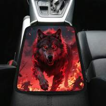 Tấm lót tay vịn ô tô, Tấm bọc tay vịn chống trượt, chống mài mòn, in hình sói cá tính, dùng được cả bốn mùa. - A - Xem 7