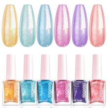 Beetles 6 Colors 7.5ml/0.25 Fl Oz Nail Polish Set - Love In Echo Quick Dry Spring Formula, Salon Long Lasting DIY Pastel Nail Art Gifts For Women - 6 Colors Candy Galaxy - 查看 9
