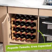 simfort Estante de Vino Apilable de 4 NivelesCapacidad 16 Botellas Porta Vinos Porta Botellas Ahorra Espacio Organizador de vinos - Color madera original - Ver 5