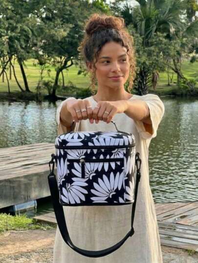 Bolsa Térmica Feminina Estampada Alça Regulável