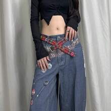 Casual Cute Floral Hollow Design Women's Belt - Red - View 2