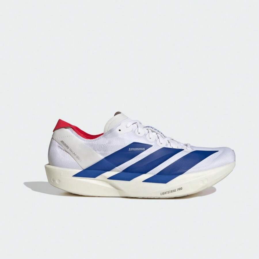Adidas 男士 ADIZERO TAKUMI SEN 11 低帮跑步鞋 JQ1693 - 藍白色 - 查看 1