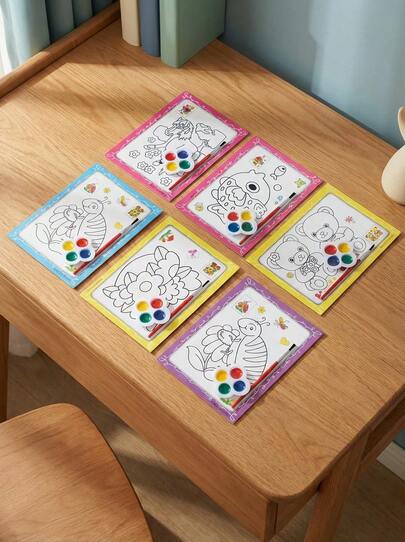 MINKOJA 10/30/50pcs Watercolor Painting Coloring Books, DIY Watercolor Art Crafts, Graffiti Coloring Books