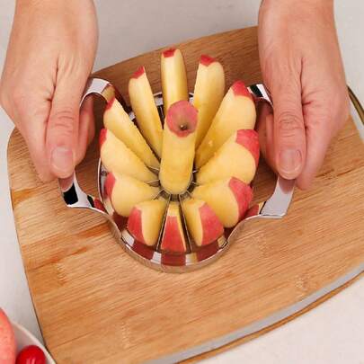 Stainless Steel Apple Slicer, Kitchen Fruit Pitter, Creative Fruit Chopper, Divider, Peeler, Pitter, Multi-Functional Fruit Cutting Tool, Reusable Kitchen Fruit Cutting Tool, Best Gift For Ladies In Summer, Travel Essential, Home Decor