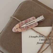 时尚迷人亚克力水钻无缝发夹，女士刘海/侧边发夹，优雅精致发饰 - 彩色 - 查看 10