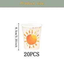 Bộ đồ dùng ăn uống dùng một lần Gold Sun, đĩa tiệc 7/9 inch, đĩa giấy, cốc, khăn ăn dùng một lần, thích hợp cho các dịp lễ, đám cưới, lễ đính hôn, sinh nhật, tiệc tùng, lễ kỷ niệm. - Nhiều màu - Xem 14