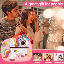 Kids Instant Print Camera, 2.3-Inch Screen, With Fun Frame Stickers, Instant Print Dual Lens Digital Camera Toy, Ideal Christmas Birthday Gift, Portable Travel Toy, Suitable For 3-12 Years Old Boys And Girls Christmas Birthday And New Year Gift - Multicolor - View 10