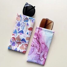 1个可爱猫咪PU（聚氨酯）眼镜盒，女士春夏眼镜袋，女士旅行必备眼镜包，时尚眼镜收纳袋 - 彩色 - 查看 6