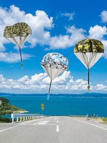 MINKOJA 4pcs Parachute Toys, Hand Throwing Parachute Soldier Jumping Parachute Model Toys, Outdoor Children Parachute People Dolls Toys, Hand Throwing, Military Parachute Toys, Throwing Game Suitable For Children And Adults, Exciting Outdoor Flying Toys, Children's Small Gifts, Children's Birthday Party Gifts - Multicolor - View 3