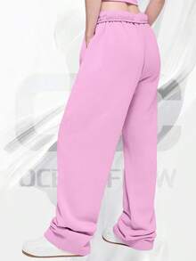 Pantalón de chándal de pierna recta Accolade - Corazón de caramelo rosa - Ver 2