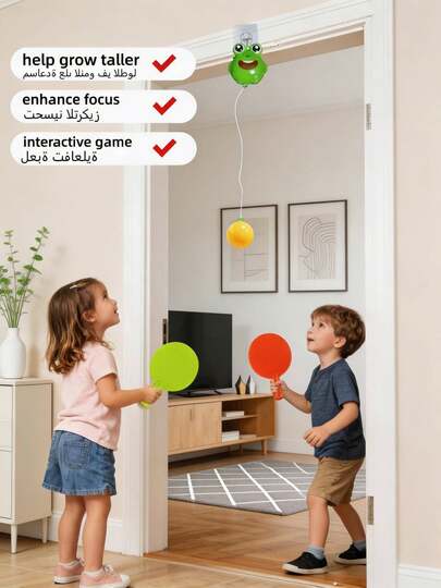 A Portable Hanging Table Tennis For Visual Exercise,Table Tennis,Ping Pong Set,Portable Ping Pong,Door Pong Game For Kids,Yard Games,Family Games,School,Toys