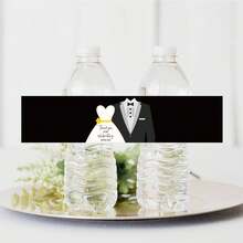 24 Peças, Adesivos para Garrafas de Água de Casamento, Suprimentos de Decoração para Festa e Reunião, Suprimentos de Casamento - A - Visão 5
