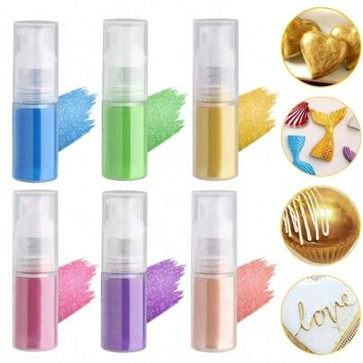 Edible Glitter Spray - 15g Edible Luster Dust Metallic Glitter For Drinks, Cake Decorating, Baking - Edible Food Coloring Powder Shimmer Glitter For Cocktail, Icing, Candy
