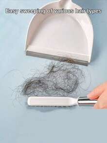 迷你扫帚簸箕套装，床用刷，小型扫帚簸箕，桌面扫帚簸箕，家用及儿童适用，塑料软毛迷你扫帚簸箕套装 - 桌面掃把 - 查看 5