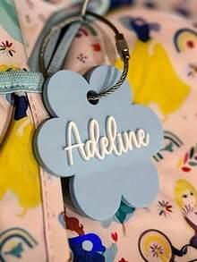 Etiquetas personalizadas/personalizadas para equipaje/etiquetas de equipaje bordadas, etiquetas de equipaje de cinta de nailon, con broches de metal, personalizadas, solo nombre/texto, duraderas adecuadas para equipaje, mochilas y bolsos - Multicolor - Ver 5