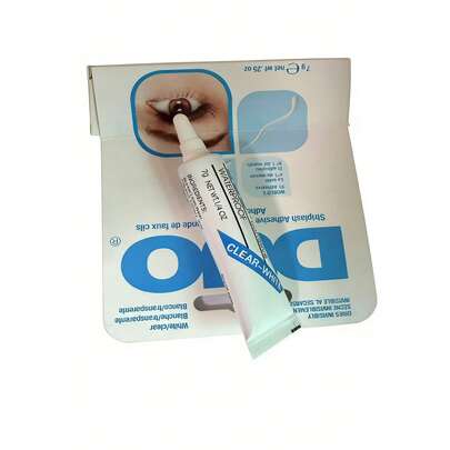 Transparent Eyelash Glue - Waterproof Striped Eyelash Adhesive With Vitamins A, C And E, Long-Lasting Eyelash Glue