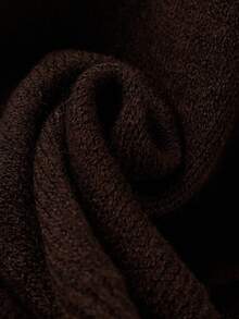 Women's Gray Button Cardigan - Casual Fashionable Short Sleeve Cardigan, Stretchy, H-Shaped Silhouette, Suitable For Spring And Summer, Ribbed Detail Design, Button Closure, Breathable Fabric, Cardigan Style, Essential Spring/Summer Item - Coffee Brown - View 6