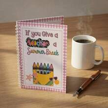 《如果你送老师暑假礼物》（粉色螺旋线圈设计，教师节礼物书，教师节礼物指南，办公用品，教师节礼物，2D） - 長方形 - 查看 8