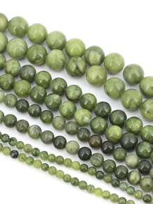 4/6/8/10mm Natural Jade Beads, Suitable For Jewelry Making DIY Necklace Bracelet Accessories - Multicolor - View 7