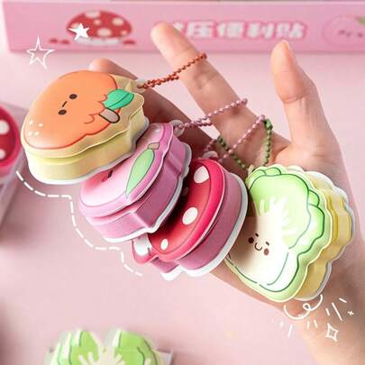 2pcs Creative Stress Relief Squeeze Toys - Random Style - Mini Bean Squeeze Toy Memo Pad, Cute Pocket Notebook Stress Relief Toy