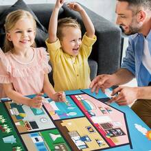 Felt Story Board Set, Villa Decor Interactive Game Busy Board, Preschool Early Education Toy, Wall-Mounted Flannel Story Board, Birthday Gift For Boys And Girls - Blue - View 4