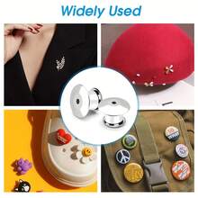 20pcs/30pcs/50pcs Locking Pin Backs, Metal Pin Backs, Suitable For Brooches, Enamel Lapel Pins, DIY Brooch Badge Findings - Silver - View 3