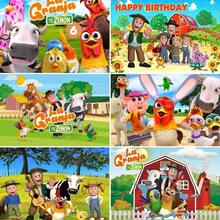 Green Grass Farm Theme Party Decoration  Background La Granja De Zenon Backdro Photo Backdrop Kids 1st Birthday Shower - 款式H - 查看 3