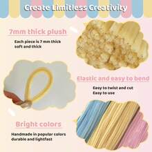 221/422PCS Pipe Cleaners Craft Supplies, 4 Colors Chenille Stems With Floral Tape & Wire Stems, DIY Flower Bouquet Kit For Beginners, Easy Handmade Art Projects With Tutorial Video - 221 Pieces (4 Coloers) - View 7