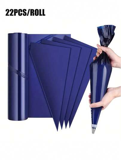 1 Cuộn túi bắt kem trang trí dung tích lớn, túi bắt kem cuộn liền mạch 21 inch, thích hợp để trang trí bánh, bắt kem và bánh ngọt, tuyệt vời cho Ngày của Mẹ và các bữa tiệc ngày lễ. Dụng cụ làm bánh chuyên nghiệp, dụng cụ trang trí món tráng miệng, thiết yếu cho việc làm bánh trong nhà hàng.
