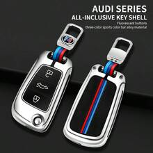Phụ kiện móc chìa khóa xe hơi bằng kim loại silicon của Audi A1, A3(8P), A4, A5, A6, C7, A7, S3, S7, S8, R8, Q2, Q3, Q5, Q7, Q8, C5, C6, TT, RS3, RS6 - Audi - Xem 2