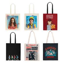 1PC Netflix Officially Licensed Character Tote Bag Cute Chibi Hero Prints With Contrast Color Handles Durable Material Ideal For Daily Use Shopping And Travel Perfect Gift For  And Anime Fans - Multiple Styles - View 2