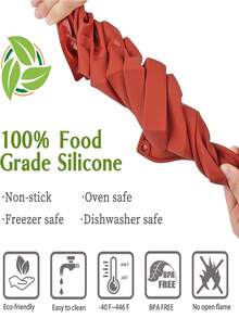 1个/2个硅胶格兰诺拉巧克力模具，12个芝士蛋糕格兰诺拉棒模具，长方形硅胶糖果棒模具。 - 彩色 - 查看 2