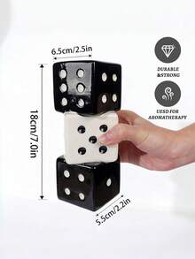 3-Color Dice Resin Vase - An Elegant Black And White Decorative Vase, Suitable For Home And Bar Environments, Great For Holding Grapes And Other Decor, A Unique Centerpiece For Dining Tables, Coffee Tables And Entryways, Also A Fashionable Kitchen Decor - Multiple Styles - View 8