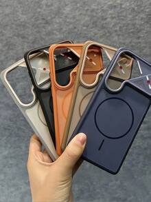Galaxy S26 Ultra 高级撞色磁吸软框手机壳，支持无线充电和防摔保护 - 黑色 - 查看 4
