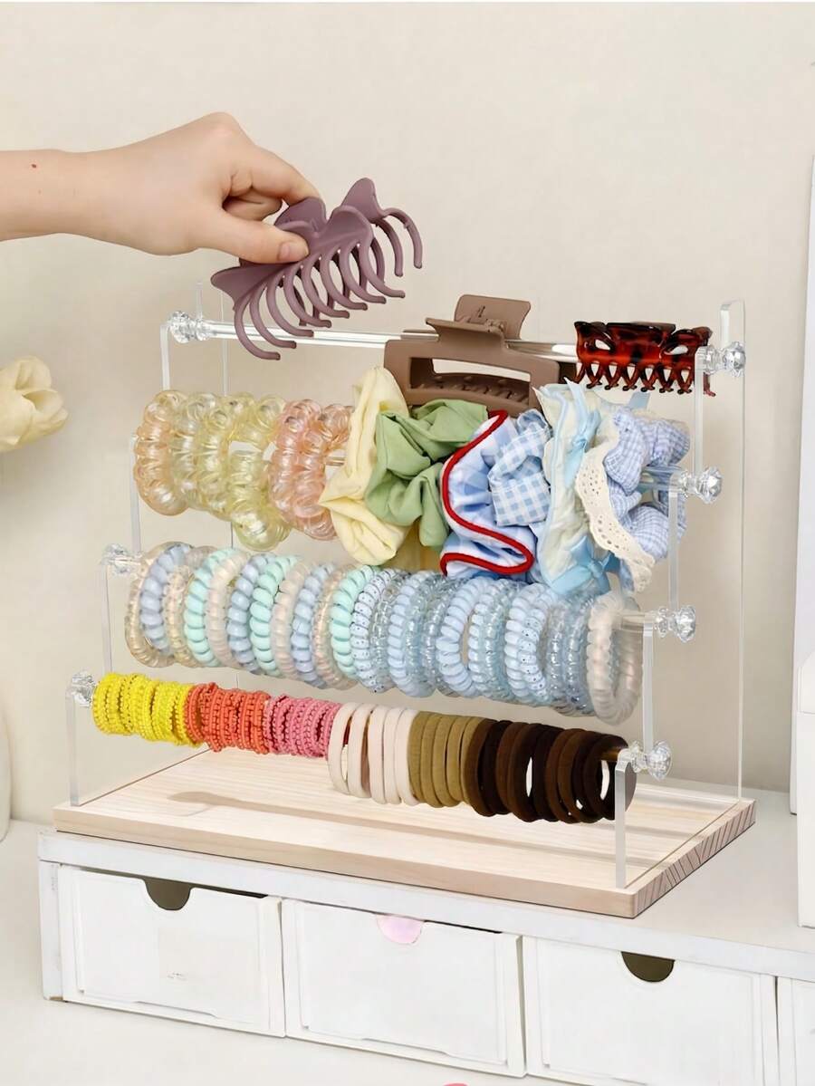 1 Giá đỡ trang sức nhiều tầng bằng acrylic, đa chức năng dùng để đựng bông tai và dây chuyền, vòng tay và lắc tay, kệ đựng đồ trang điểm trong suốt, giá đựng đồ tiết kiệm không gian trên bàn trang điểm, thích hợp để đựng bông tai, dây chuyền, vòng tay, băng đô và kính thời trang, lý tưởng để sắp xếp bàn trang điểm, phòng ngủ, phòng tắm và bàn trang điểm, quà tặng ngày lễ cho phụ nữ, gia đình, bạn bè và mẹ - Nhiều màu - Xem 1