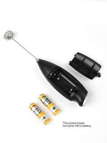 新款电动奶泡器，适用于卡布奇诺、拿铁等咖啡，电池供电，配有不锈钢搅拌器 - 彩色 - 查看 3